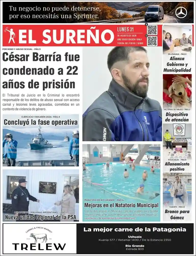Estudios Max | RADIO BICENTENARIO DIGITAL - Tapa del diario El Sureño
