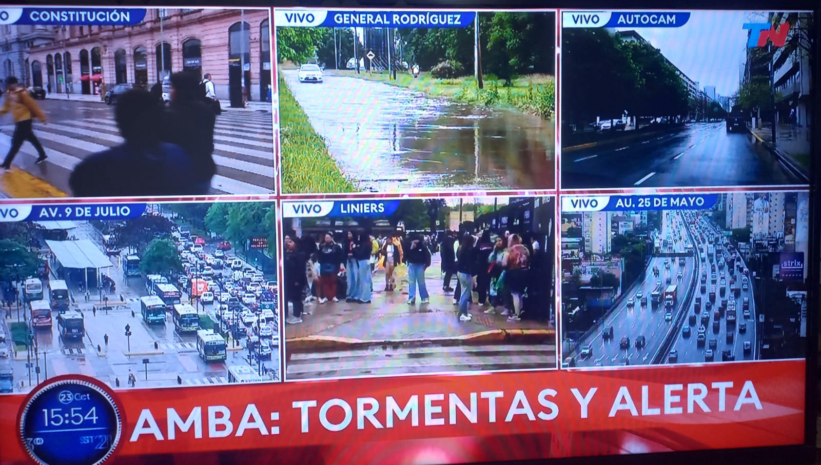 Gral Rodriguez bajo agua y en los medios nacionales Gral Rodriguez bajo agua y en los medios nacionales